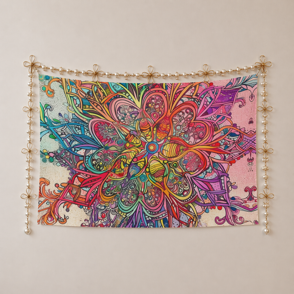 Splash colors decorative wall tapestry wall art Polyester wall Tapestry 90"x 60" Polyester Peach Skin Wall Tapestry 90"x 60"