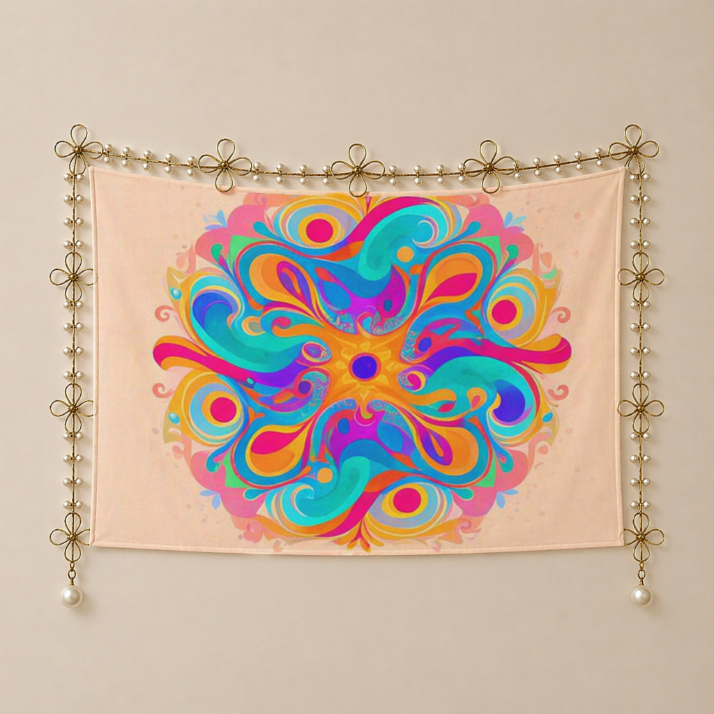 Abstract art  decorative wall tapestry wall art Polyester  Wall Tapestry 90"x 60" Polyester Peach Skin Wall Tapestry 90"x 60"