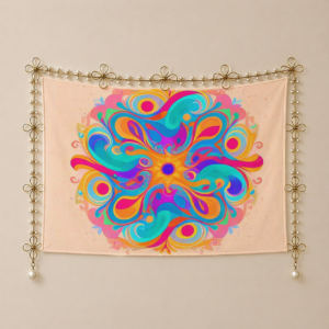 Abstract art decorative wall tapestry wall art Polyester Wall Tapestry 90"x 60" Polyester Peach Skin Wall Tapestry 90"x 60"