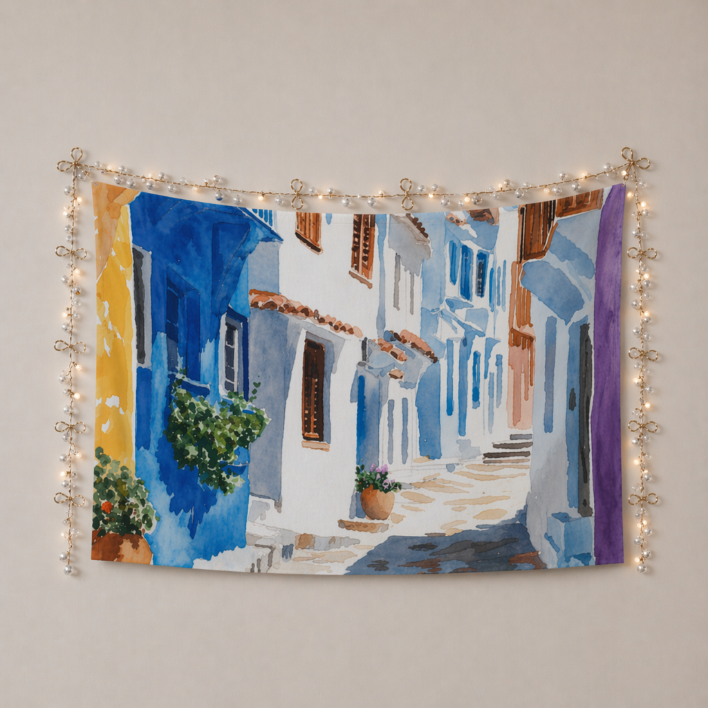Streets decorative wall tapestry wall art Polyester wall Tapestry 90"x 60" Polyester Peach Skin Wall Tapestry 90"x 60"