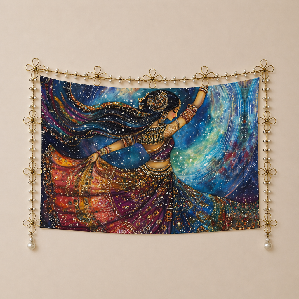 Bemused women decorative wall tapestry wall art Polyester  Wall Tapestry 90"x 60" Polyester Peach Skin Wall Tapestry 90"x 60"