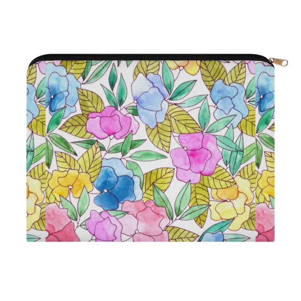 Big pouch bag floral graphics 8.9"(L) × 6.5"(W)