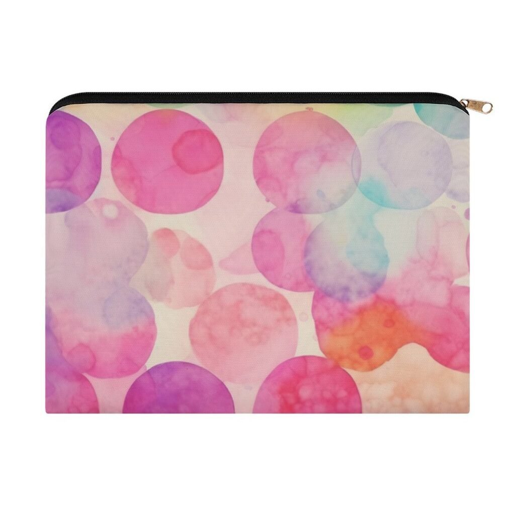Big pouch floral abstract pattern 8.9"(L) × 6.5"(W)