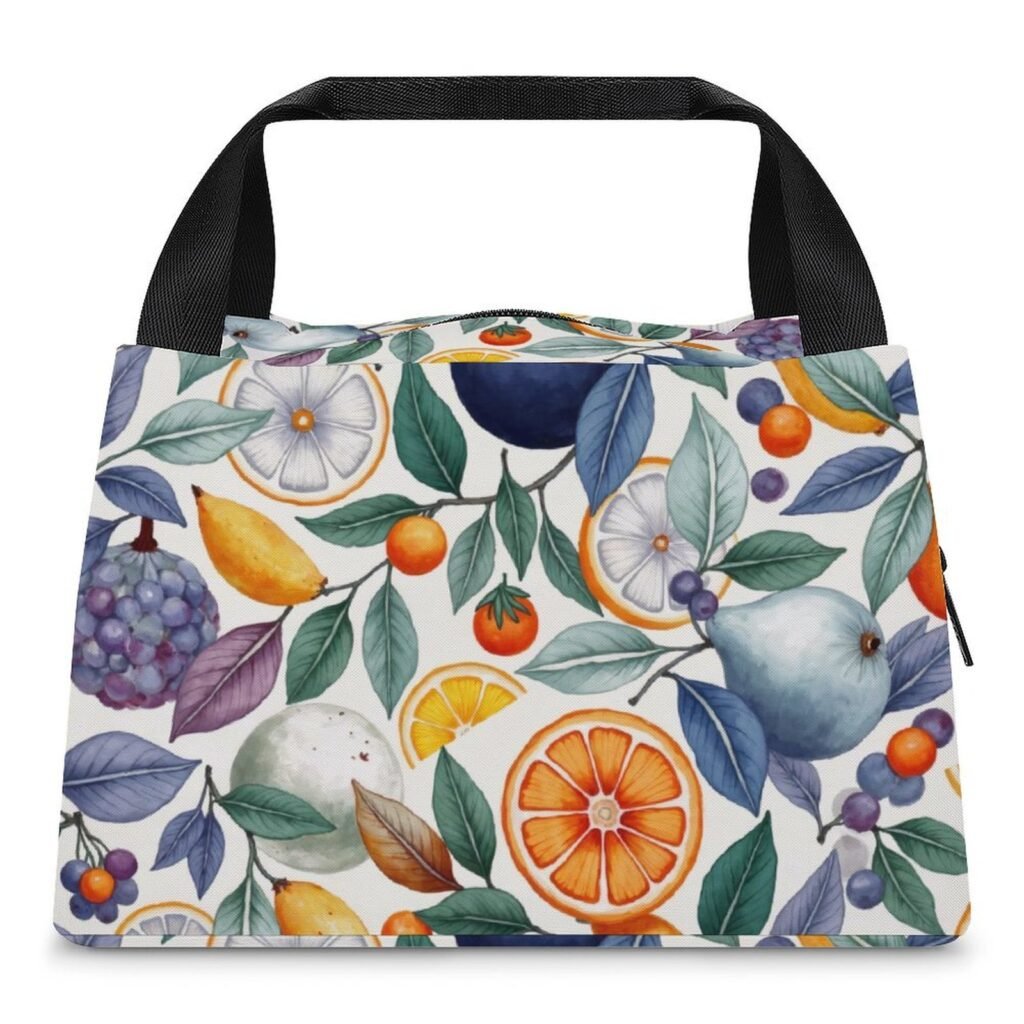 Reusable water resistant lunch bag tote for work, picnics, outdoor, traveling or shopping easy carry