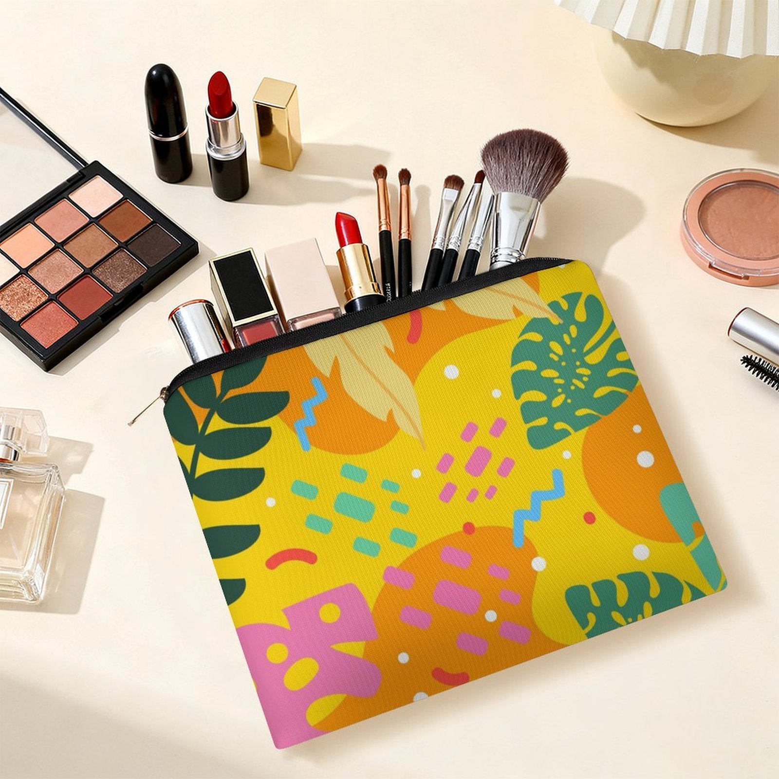 Big pouch floral abstract pattern 8.9"(L) × 6.5"(W) - Image 6