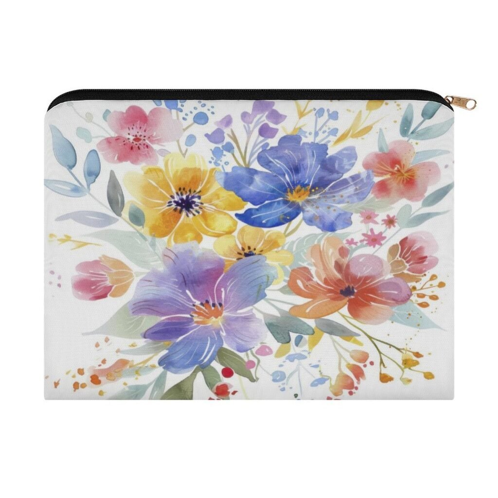 Big pouch bag floral graphics 8.9"(L) × 6.5"(W)
