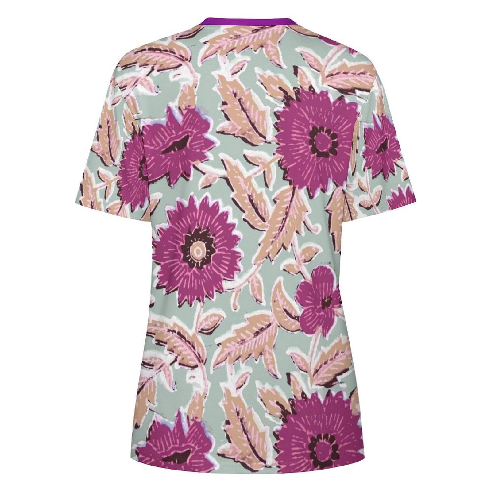 Design All-Over Print Women's Cotton T-Shirt - Image 2