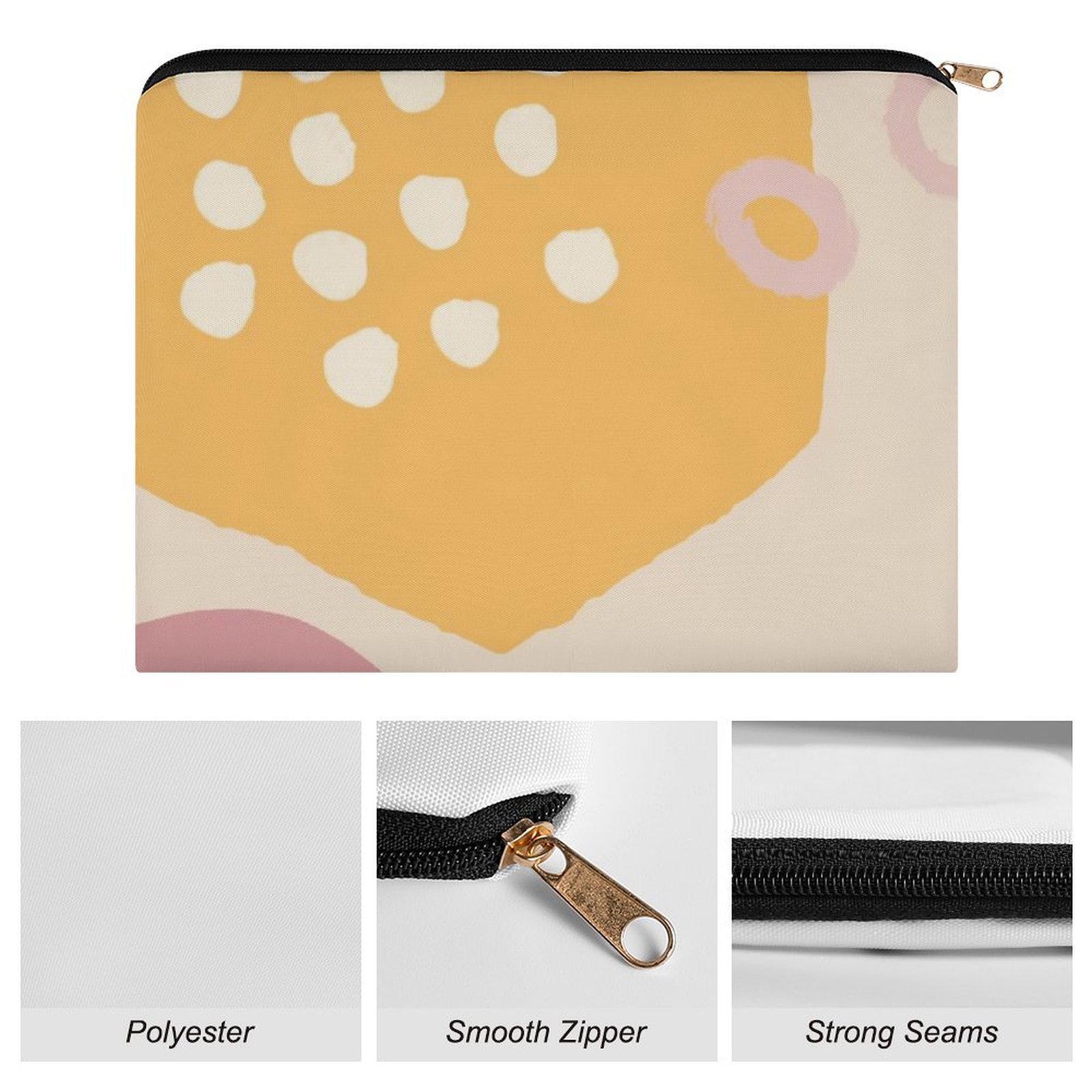 Big pouch floral abstract pattern 8.9"(L) × 6.5"(W) - Image 7