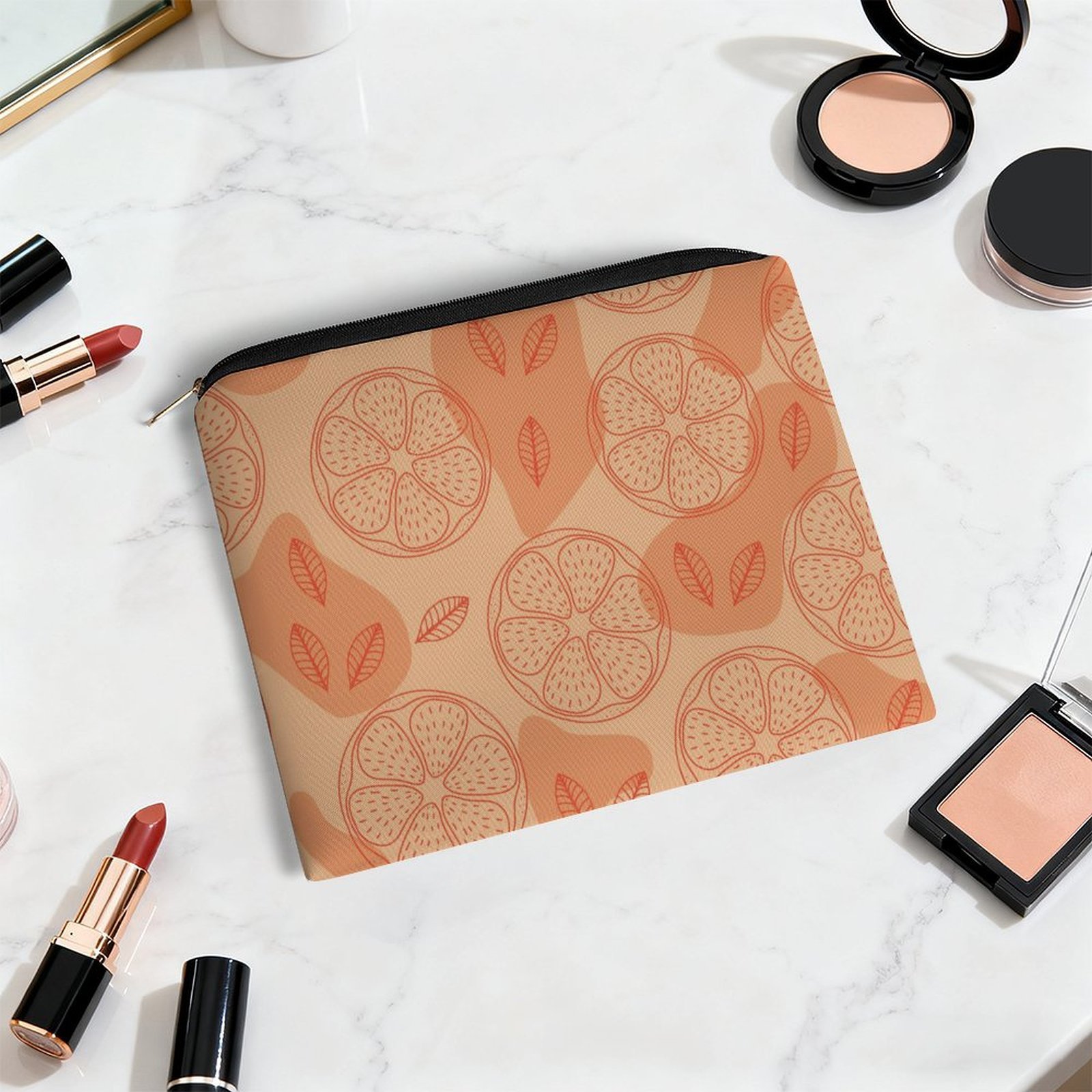 Big pouch floral abstract pattern 8.9"(L) × 6.5"(W) - Image 5