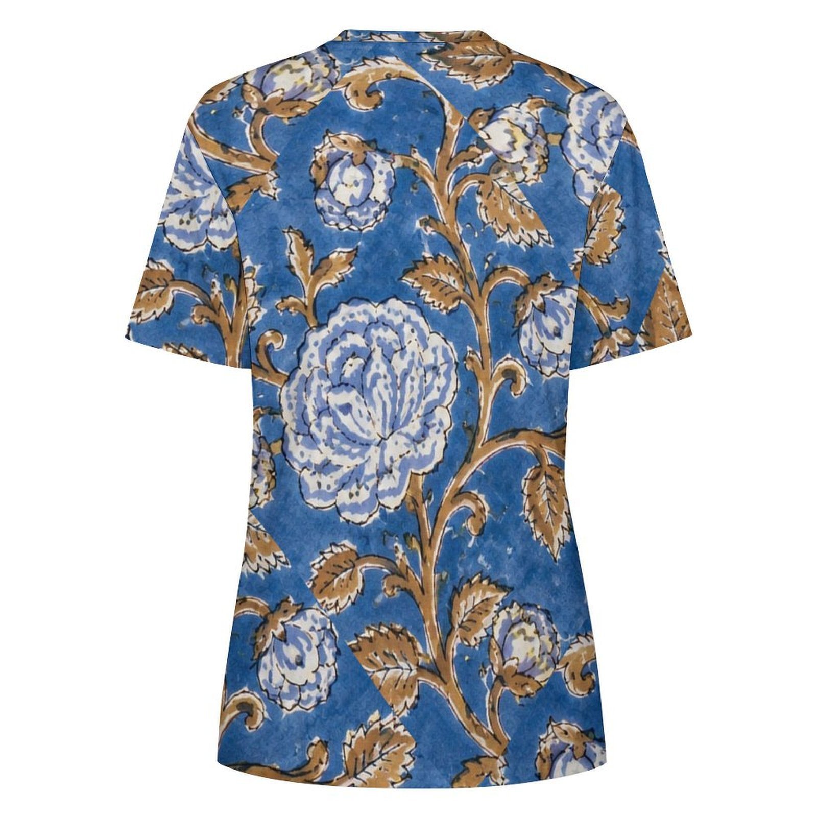 floral design All-Over Print Women's Cotton T-Shirt - Image 2