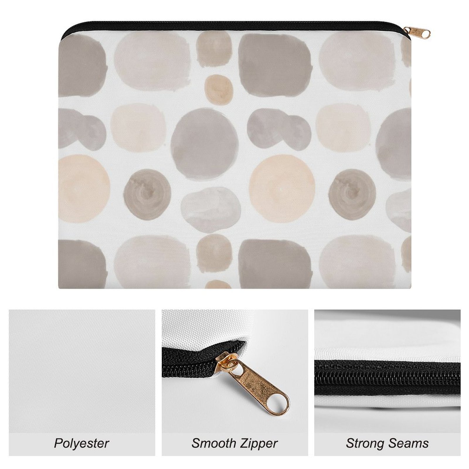 Big pouch floral abstract pattern 8.9"(L) × 6.5"(W) - Image 7