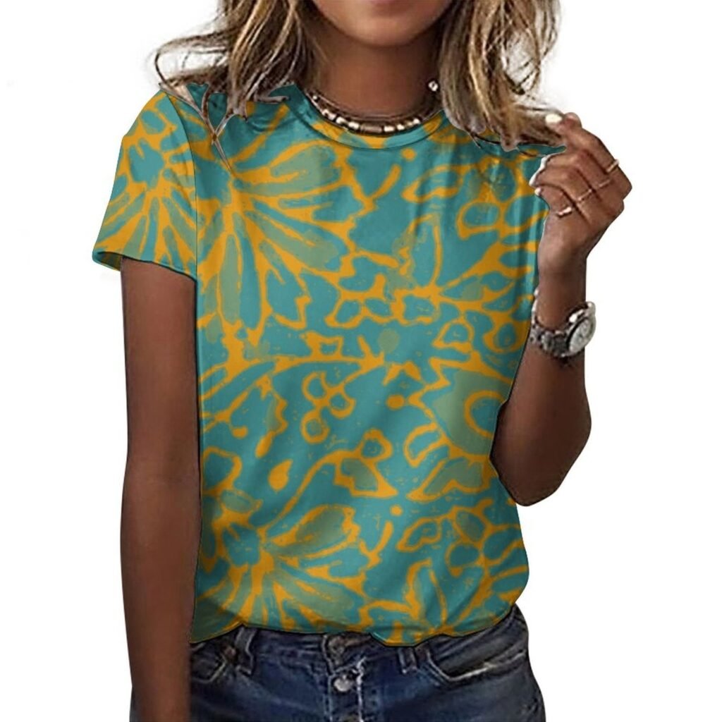 floral All-Over Print Women's Cotton T-Shirt