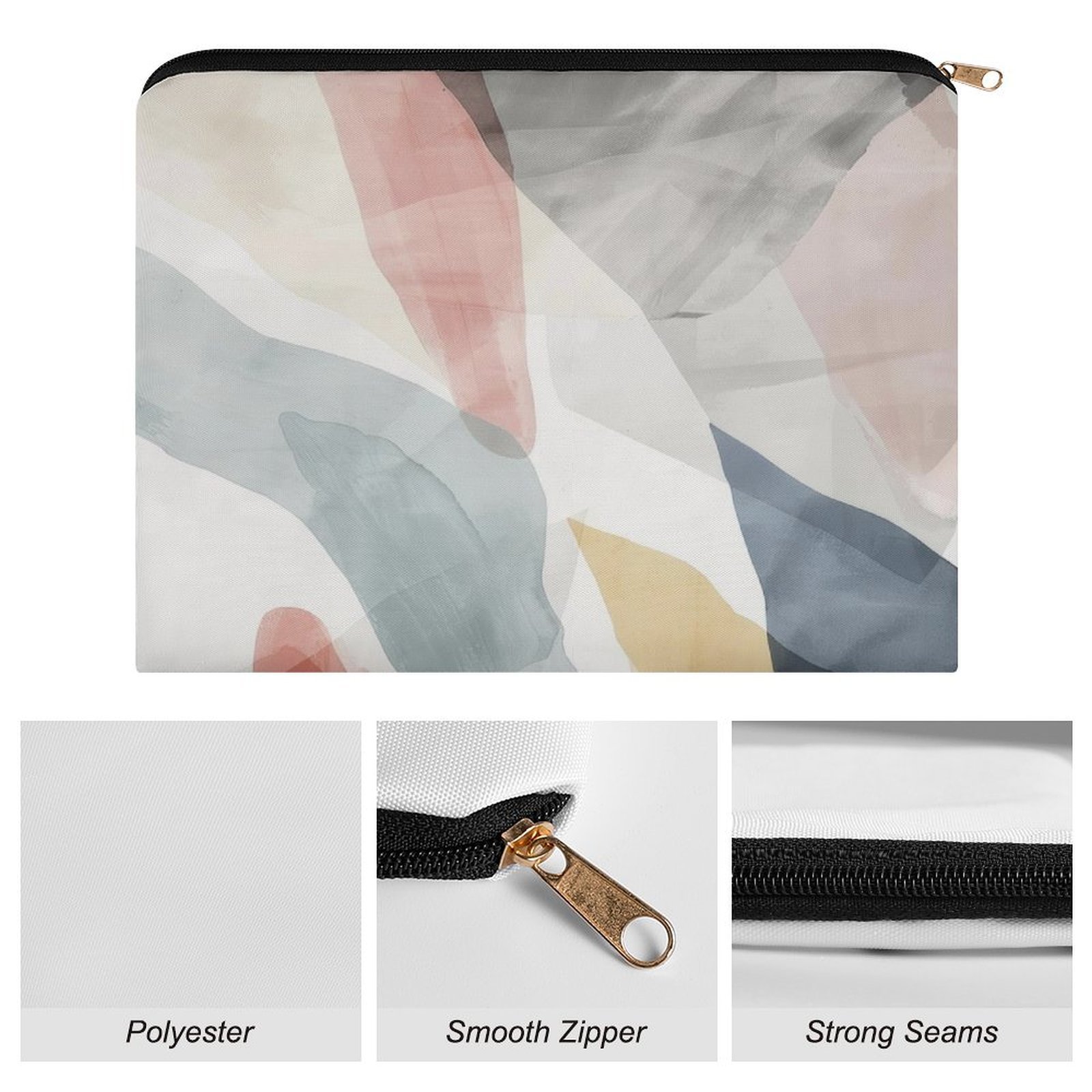 Big pouch floral abstract pattern 8.9"(L) × 6.5"(W) - Image 7