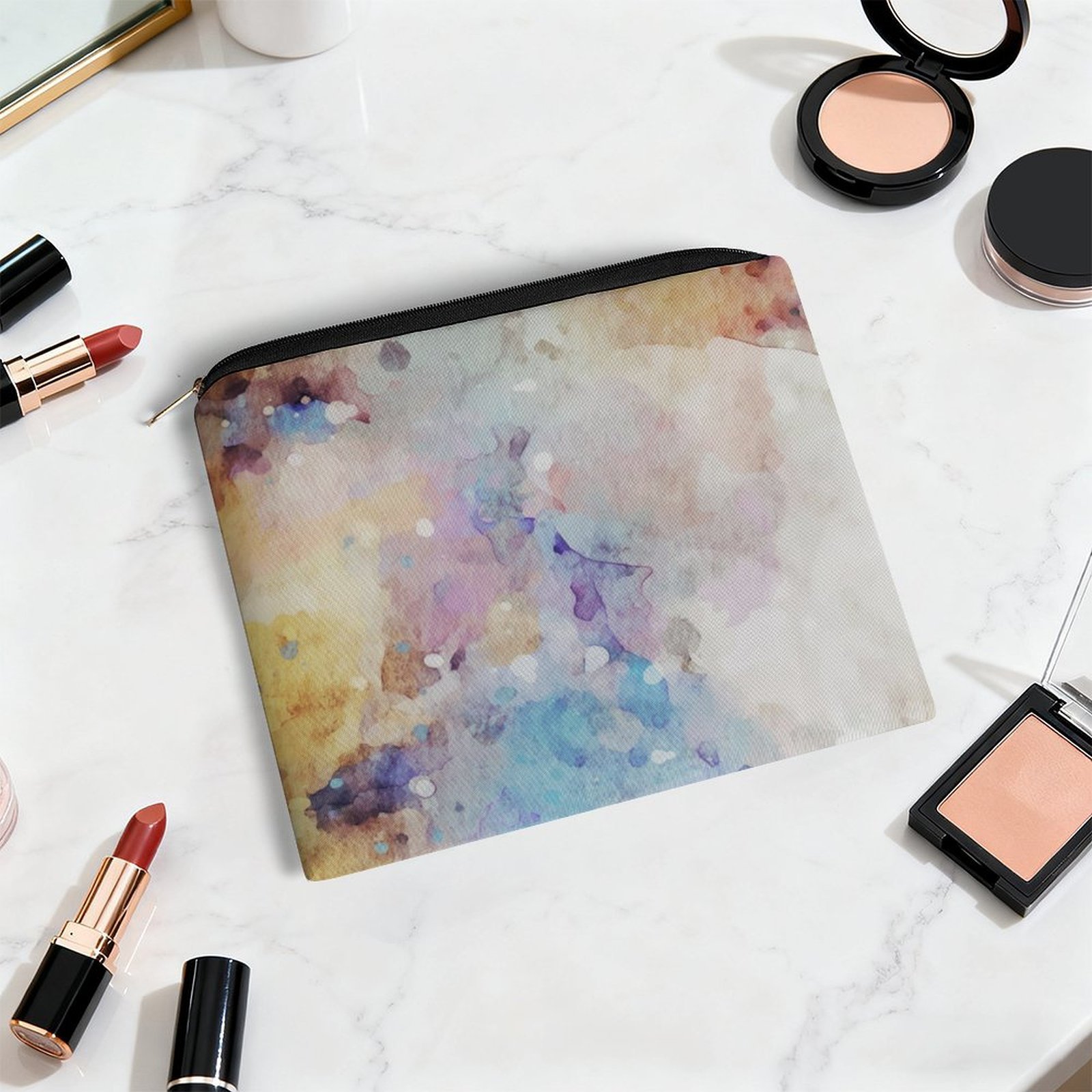 Big pouch floral abstract pattern 8.9"(L) × 6.5"(W) - Image 5