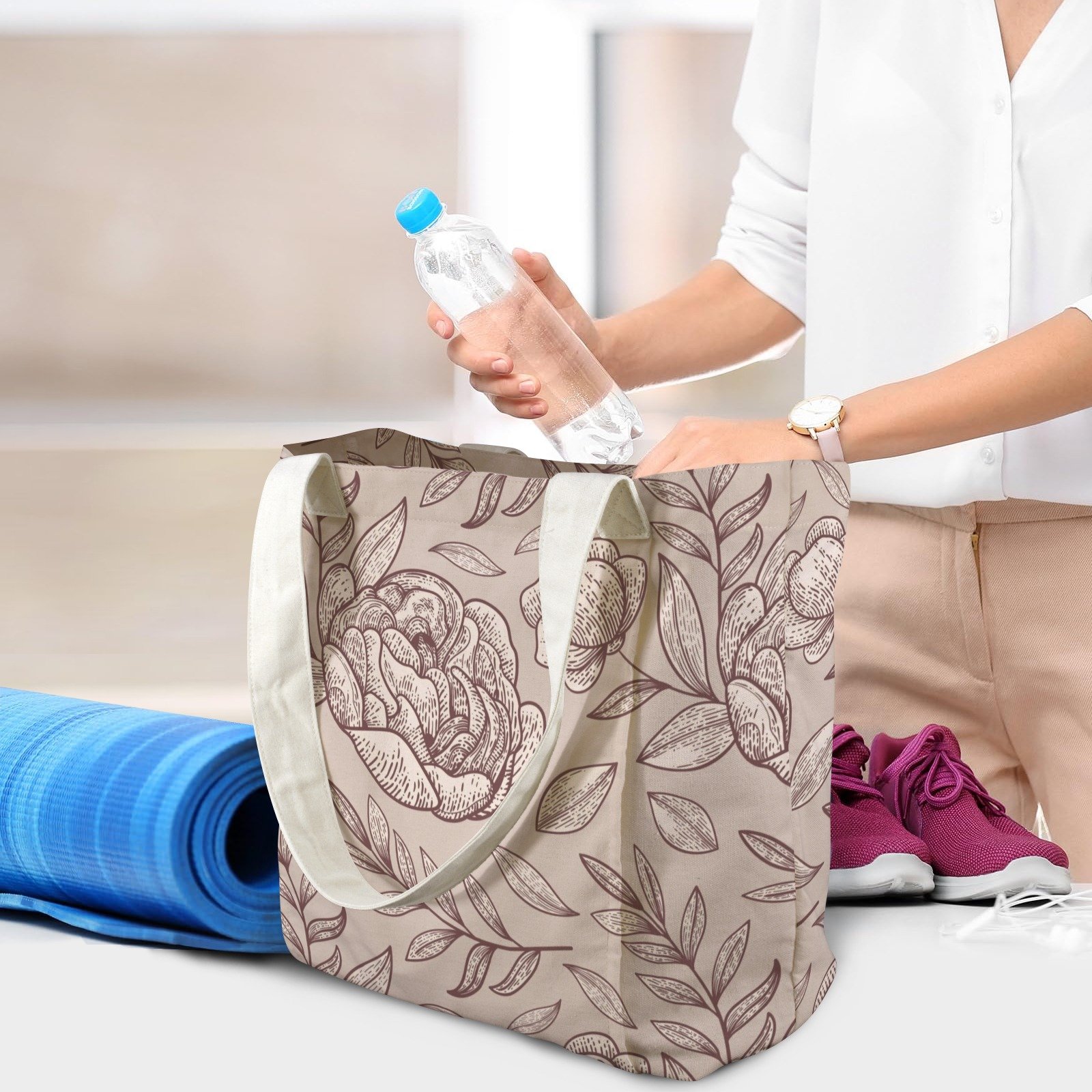 Yoga Tote bag shopping tote travel bag tote - Image 5