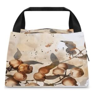 Reusable water resistant  lunch bag tote for work, picnics, outdoor, traveling or shopping easy carry