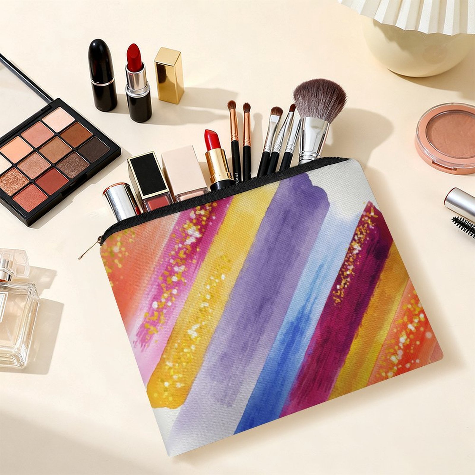 Big pouch floral abstract pattern 8.9"(L) × 6.5"(W) - Image 6