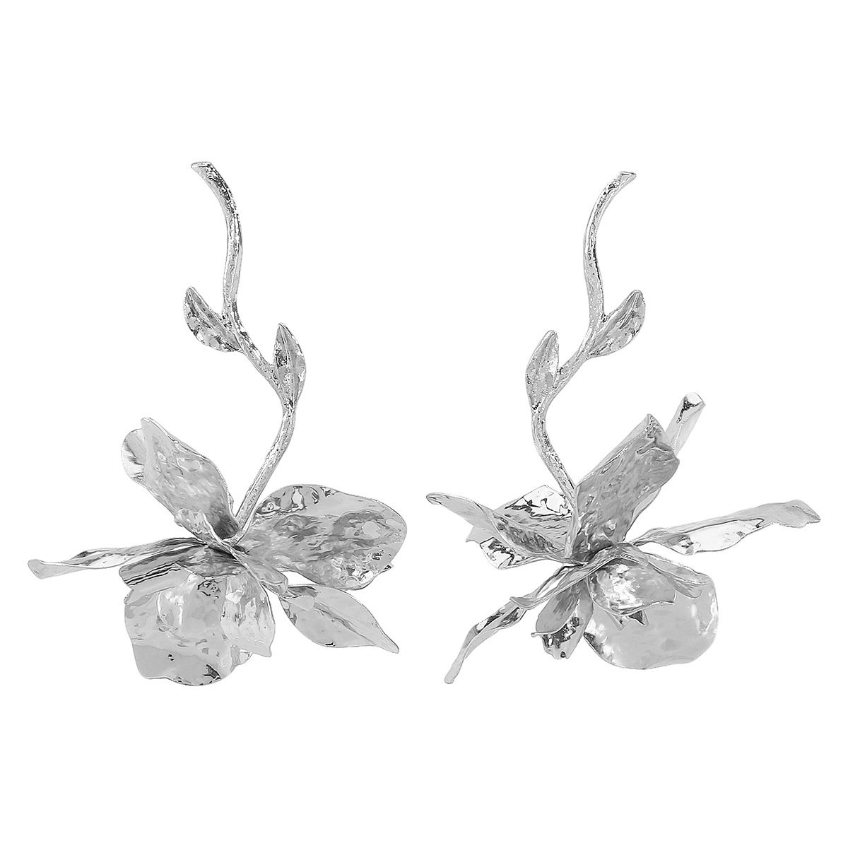 Floral Metal Vintage Earrings - Image 5