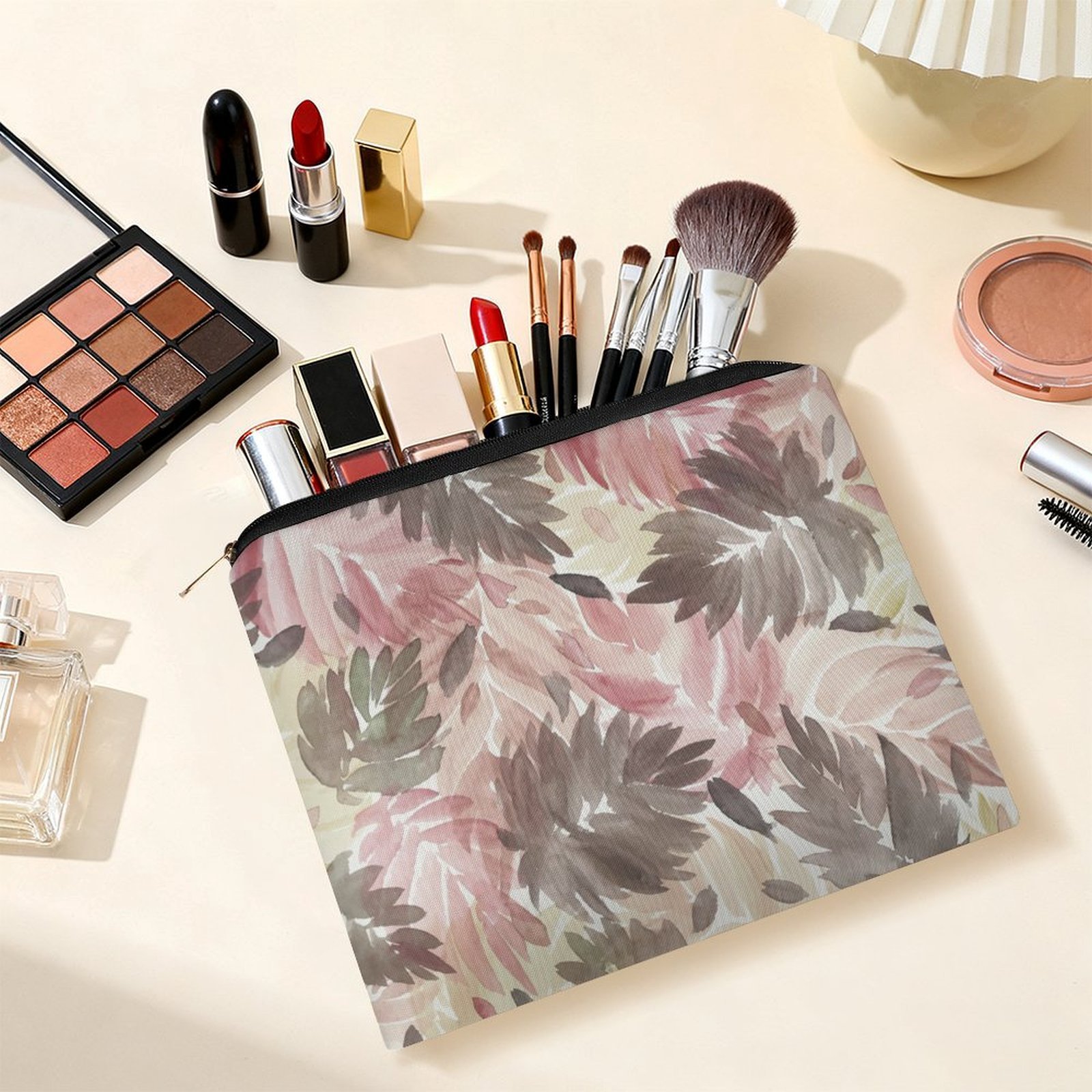 Big pouch bag floral abstract pattern 8.9"(L) × 6.5"(W) - Image 6