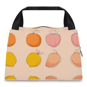 Reusable water resistant  lunch bag tote for work, picnics, outdoor, shopping or traveling