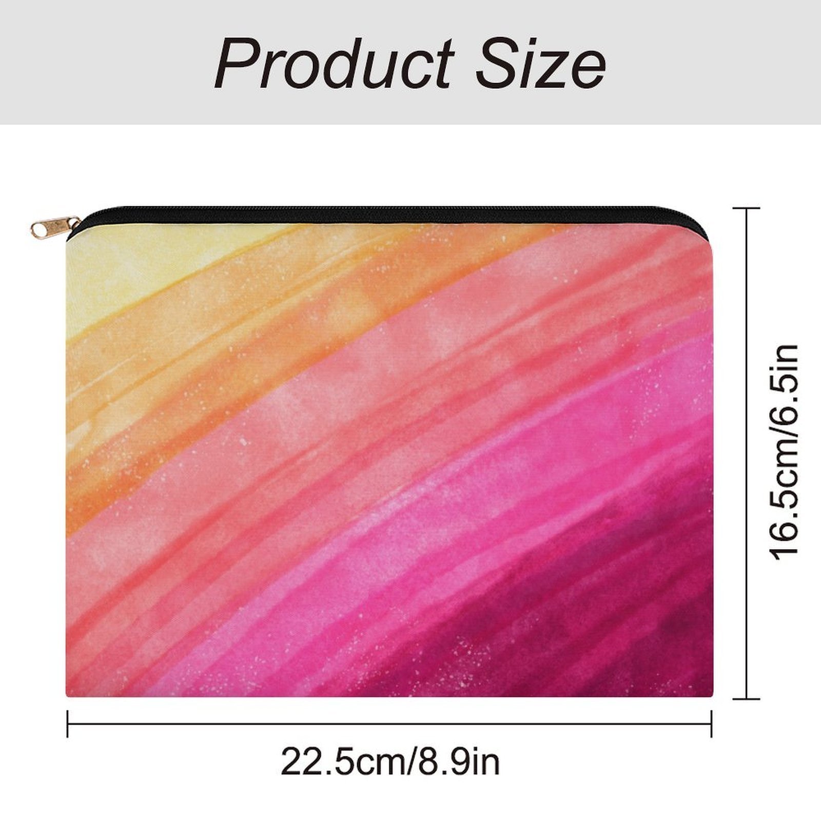Big pouch floral abstract pattern 8.9"(L) × 6.5"(W) - Image 2
