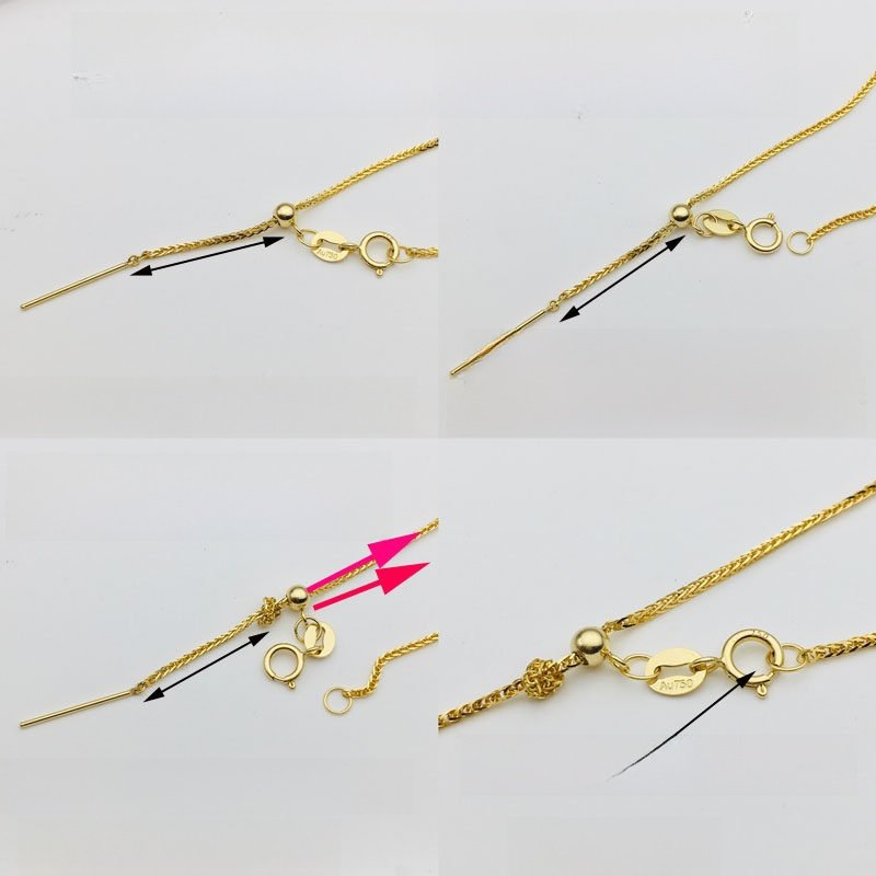 Adjustable 18K Gold Chain Bracelet - Image 4