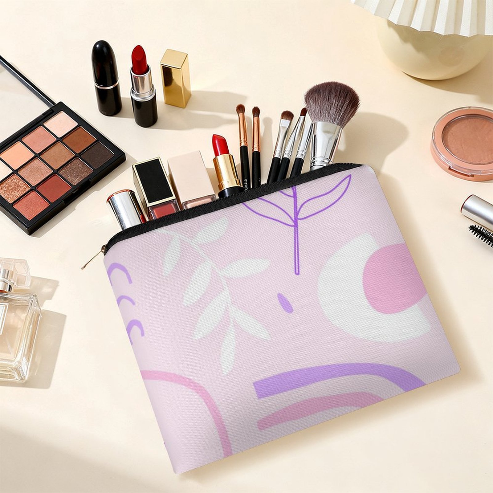 Big pouch floral abstract pattern 8.9"(L) × 6.5"(W) - Image 6