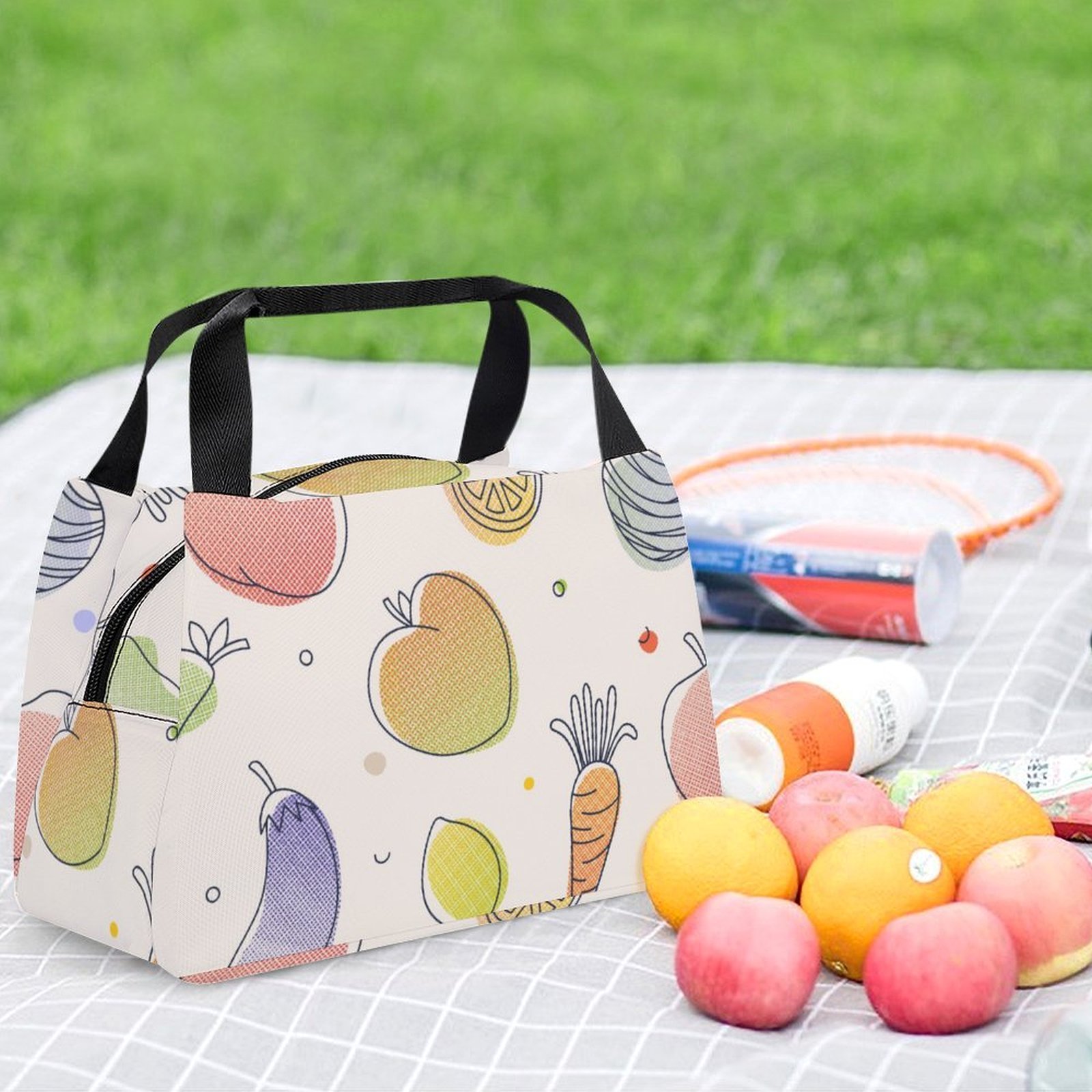 Reusable water resistant lunch bag tote for work, picnics, outdoor, traveling or shopping easy carry - Image 6