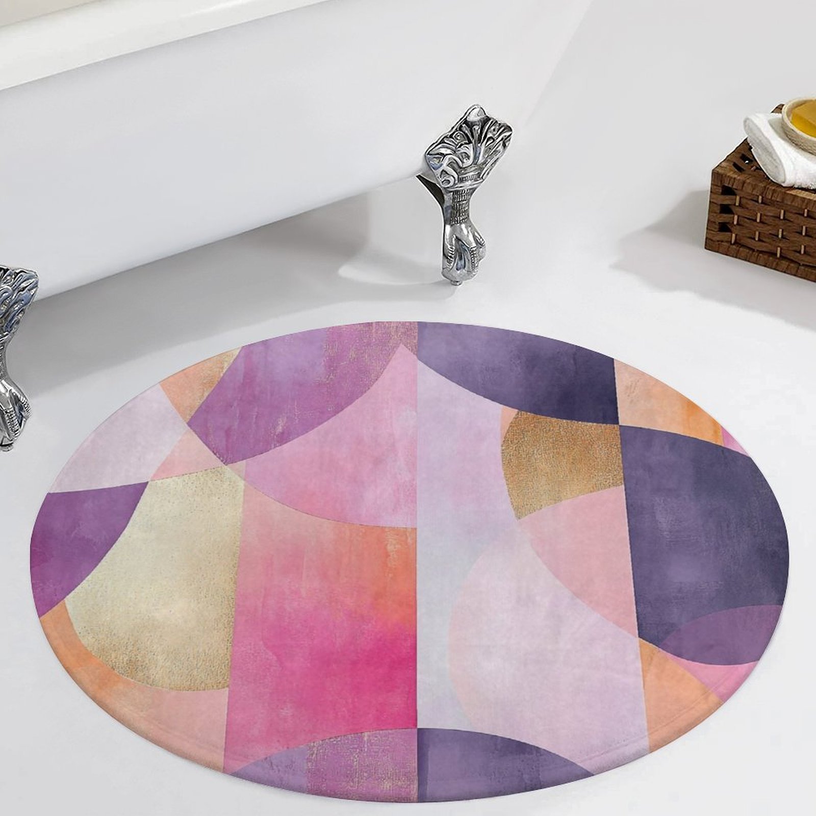 Designer Velvet Floor Mat Multicolor 90*90cm - Image 2