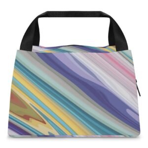 Reusable water resistant  lunch bag tote for work, picnics, outdoor, traveling or shopping easy carry