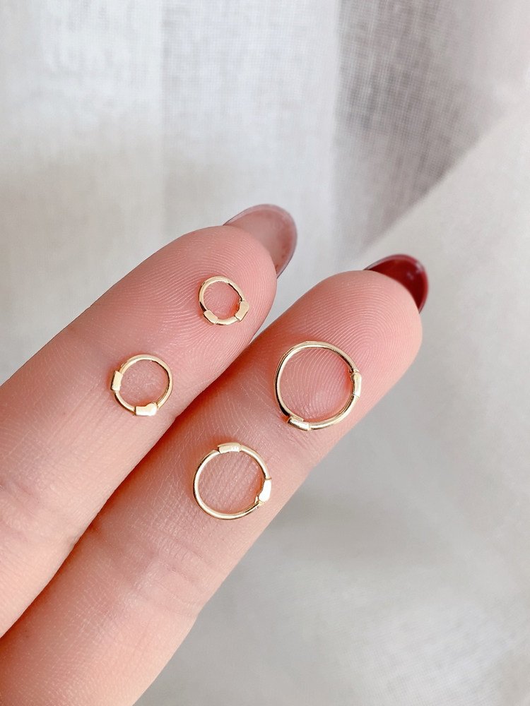 Hoop pure Gold Earrings - Image 4