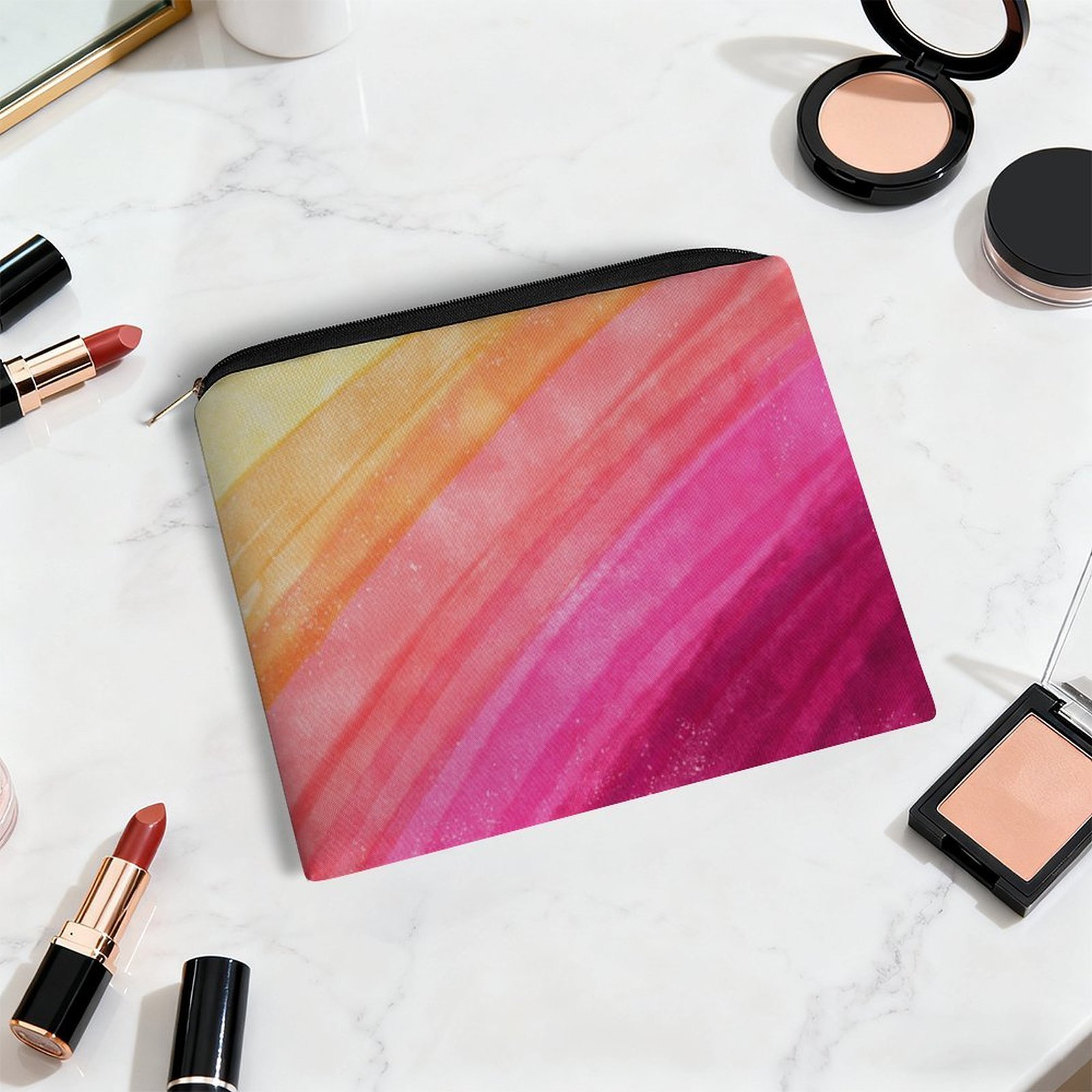 Big pouch floral abstract pattern 8.9"(L) × 6.5"(W) - Image 5