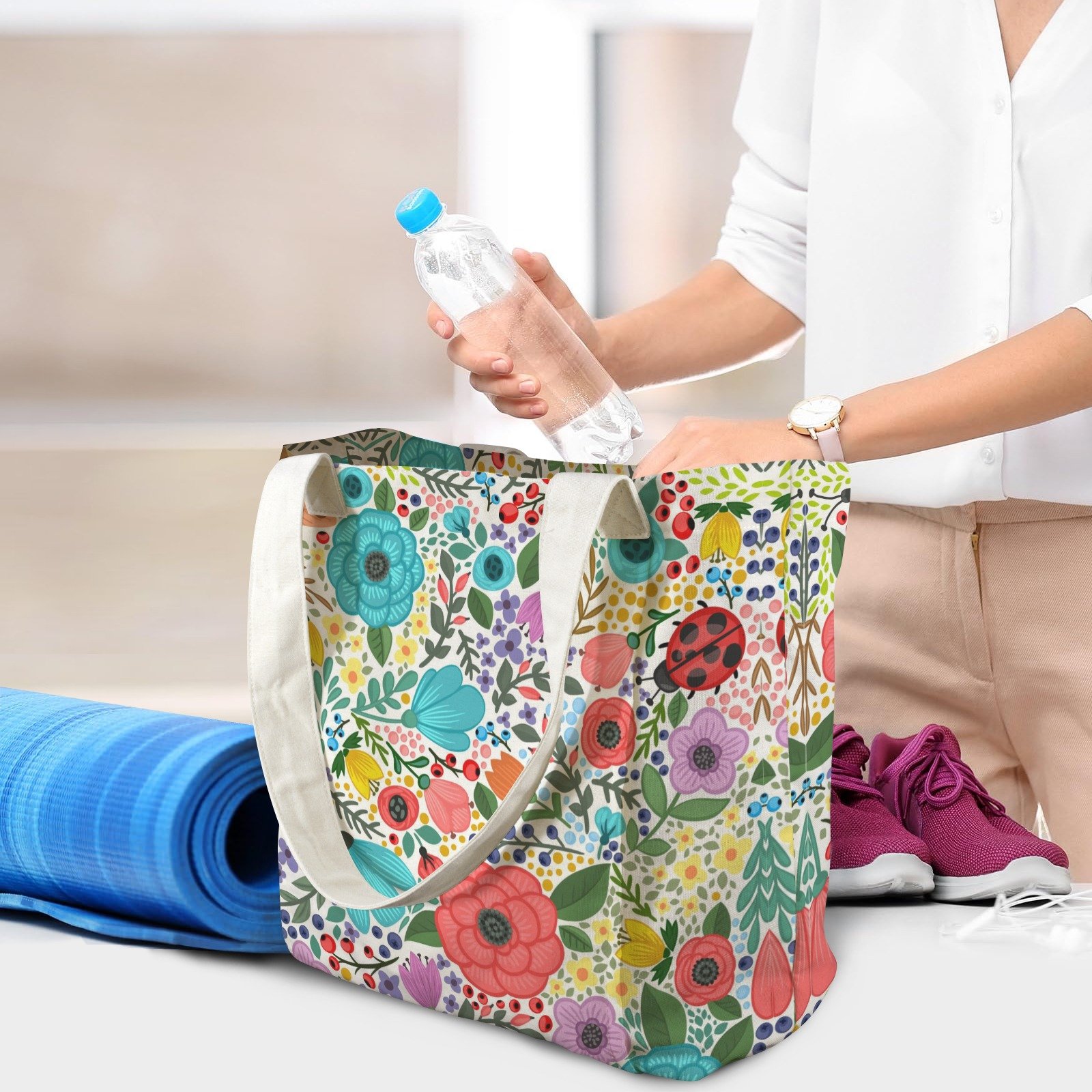 Yoga Tote bag shopping tote travel bag tote - Image 5