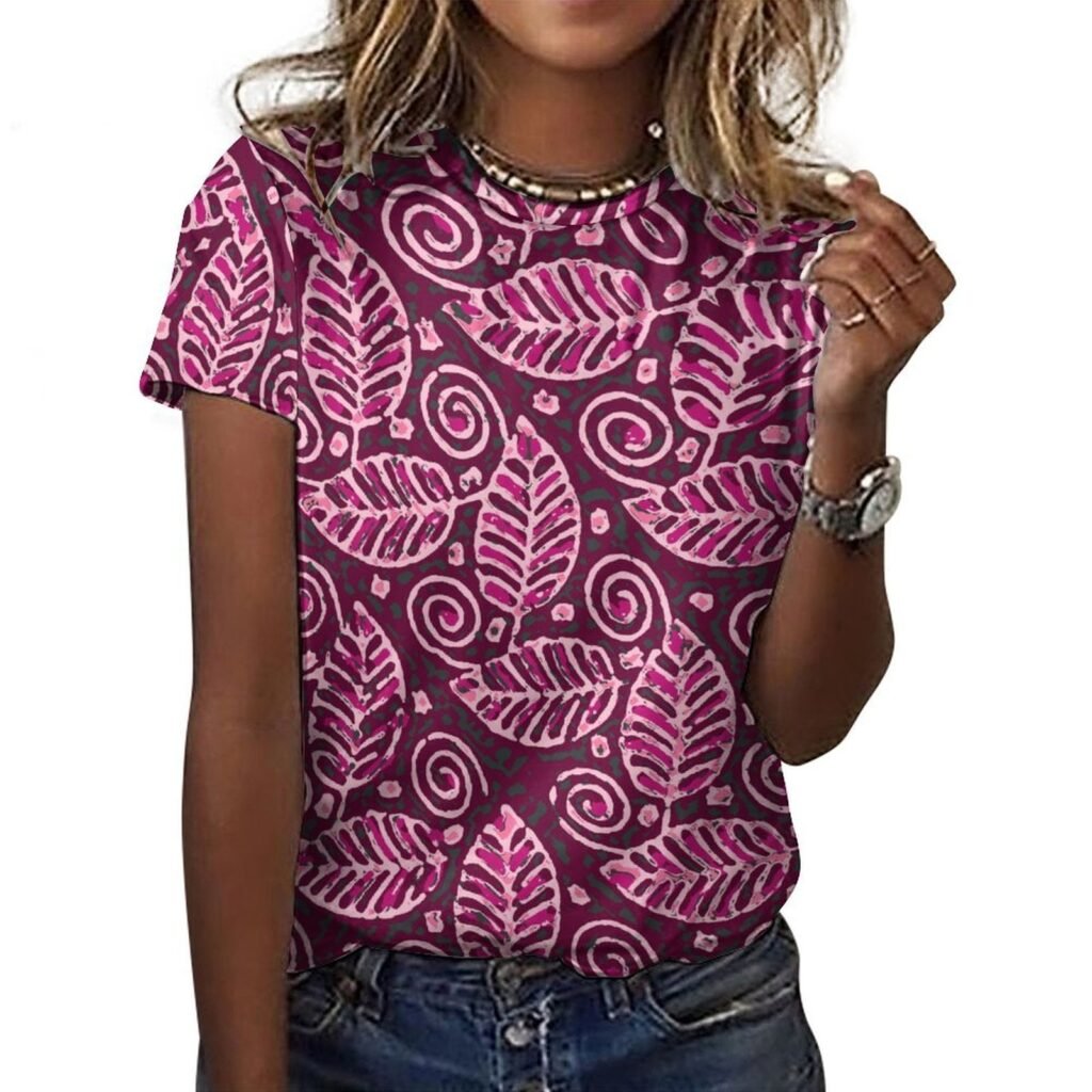 floral All-Over Print Women's Cotton T-Shirt