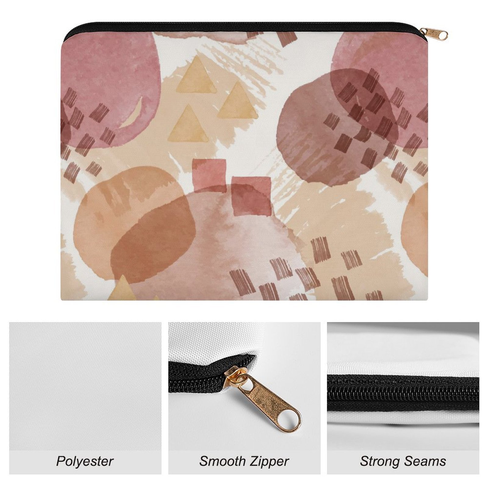 Big pouch floral abstract pattern 8.9"(L) × 6.5"(W) - Image 7