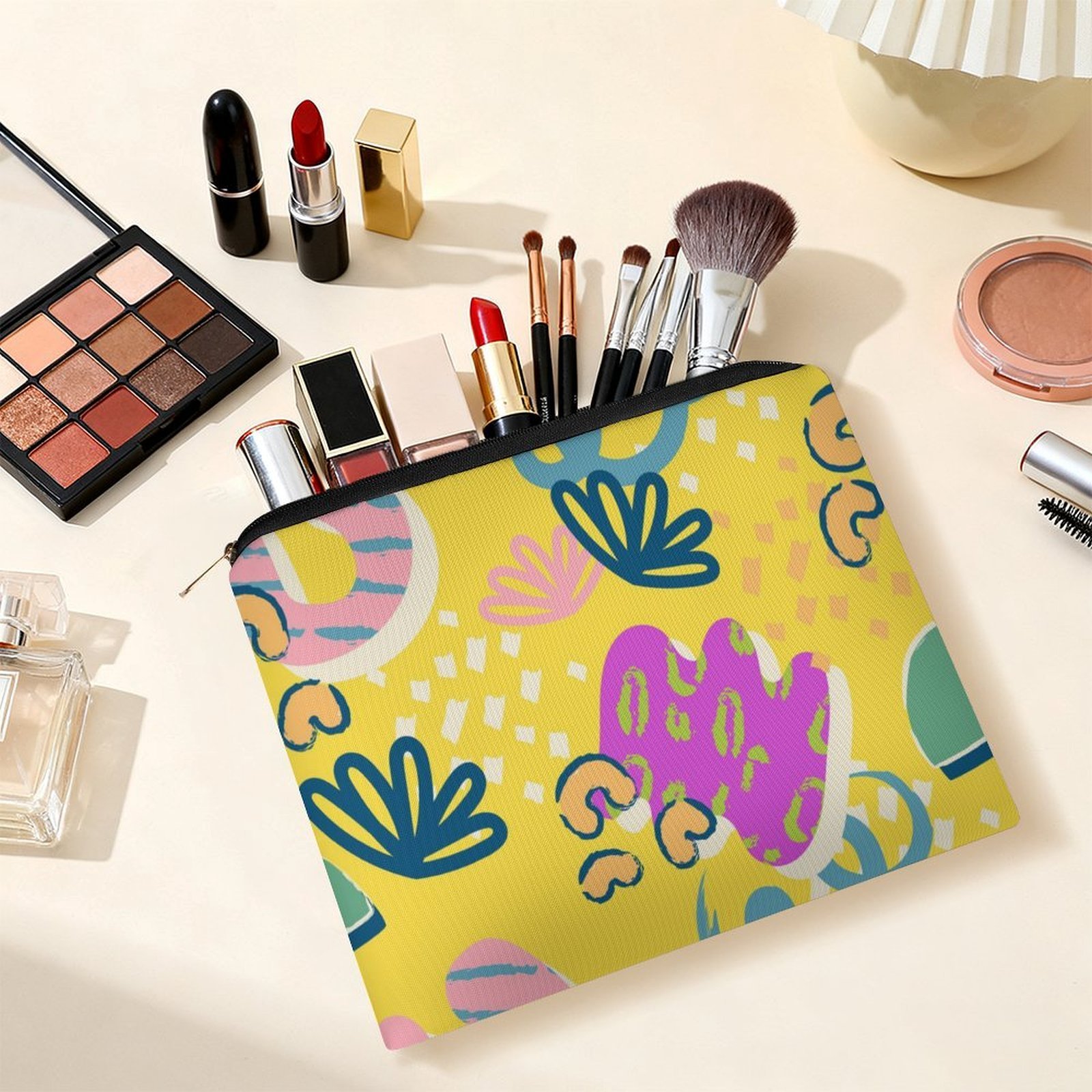 Big pouch floral abstract pattern 8.9"(L) × 6.5"(W) - Image 6