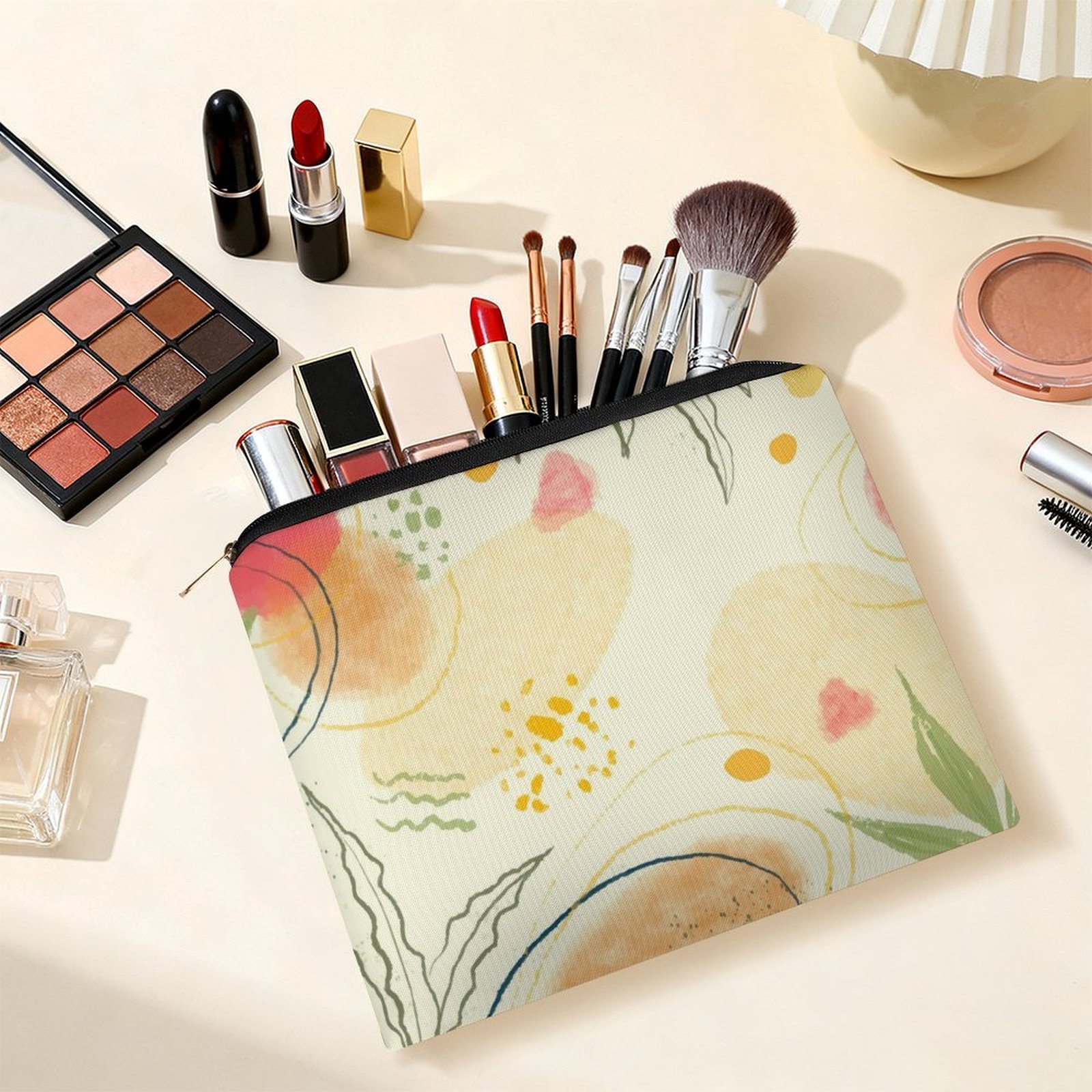 Big pouch floral abstract pattern 8.9"(L) × 6.5"(W) - Image 6