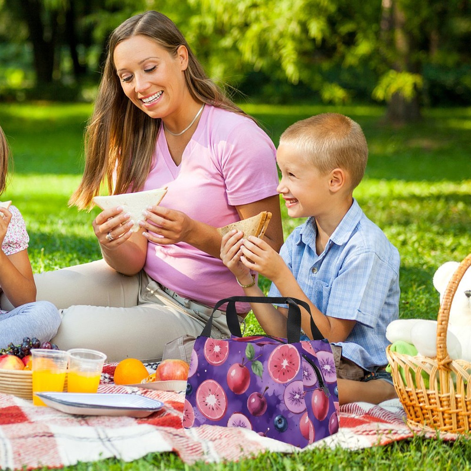 Reusable water resistant lunch bag tote for work, picnics, outdoor, traveling or shopping easy carry - Image 7