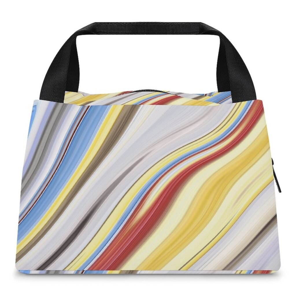 Reusable water resistant lunch bag tote for work, picnics, outdoor, traveling or shopping easy carry