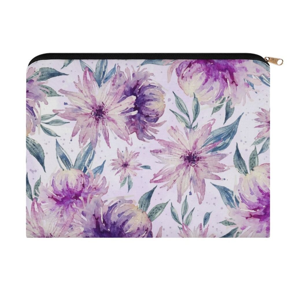 Big pouch bag floral abstract pattern 8.9"(L) × 6.5"(W)