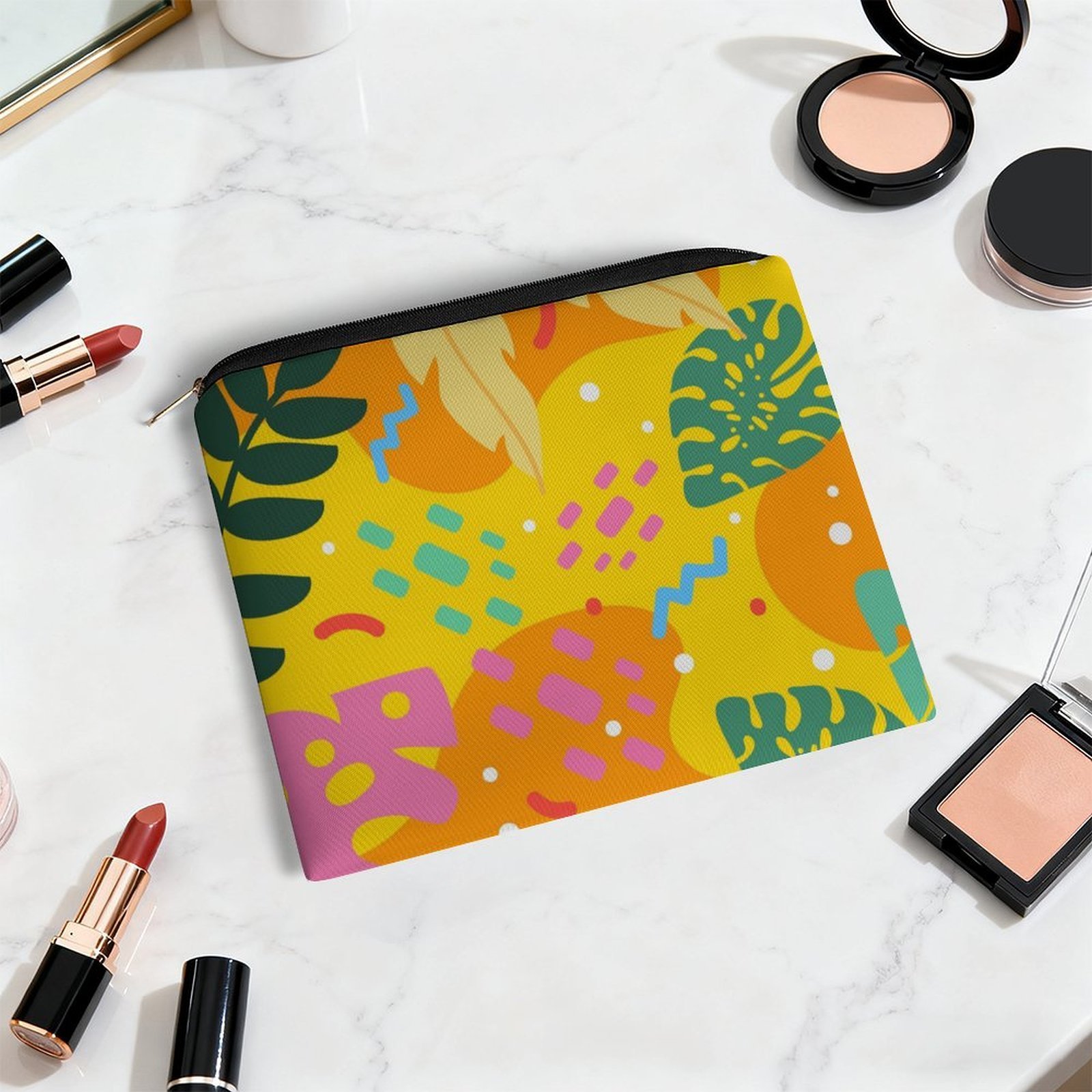 Big pouch floral abstract pattern 8.9"(L) × 6.5"(W) - Image 5