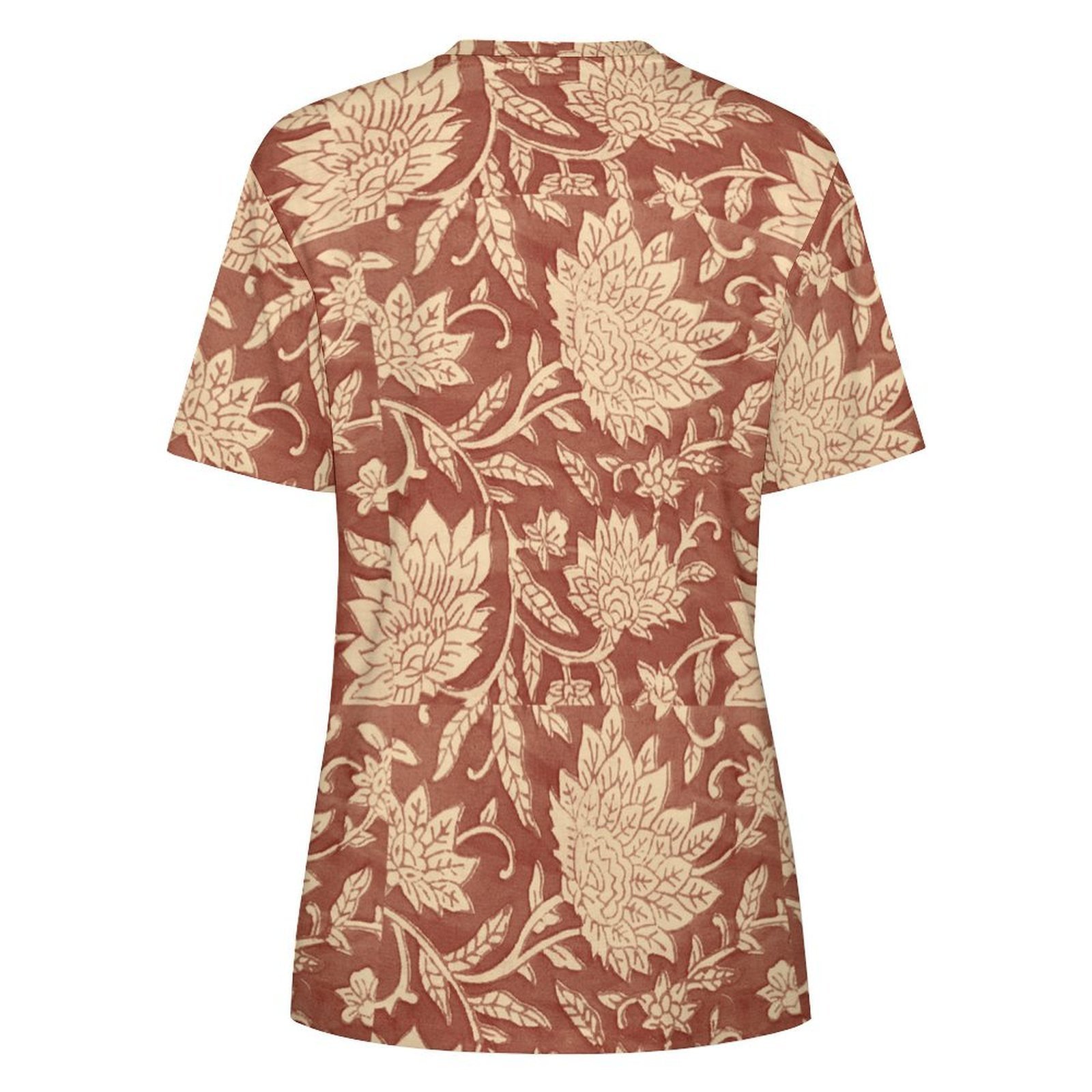 floral All-Over Print Women's Cotton T-Shirt - Image 2