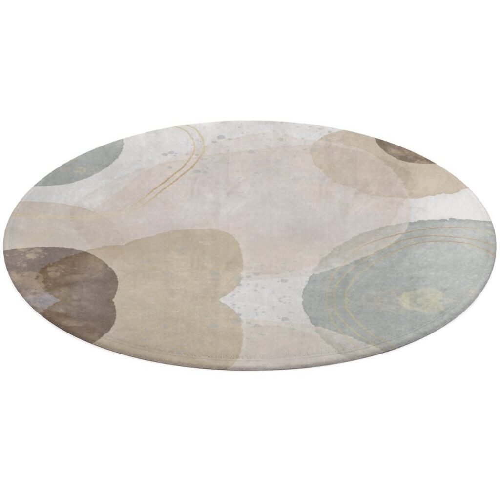 Designer Area Rug Circular Carpet multicolor
