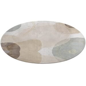 Designer Area Rug Circular Carpet multicolor