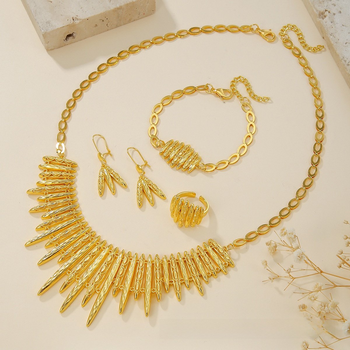 Gold plated Premium Luxury Jewelry: Necklaces, Earrings, Bracelets, and Rings - Image 3