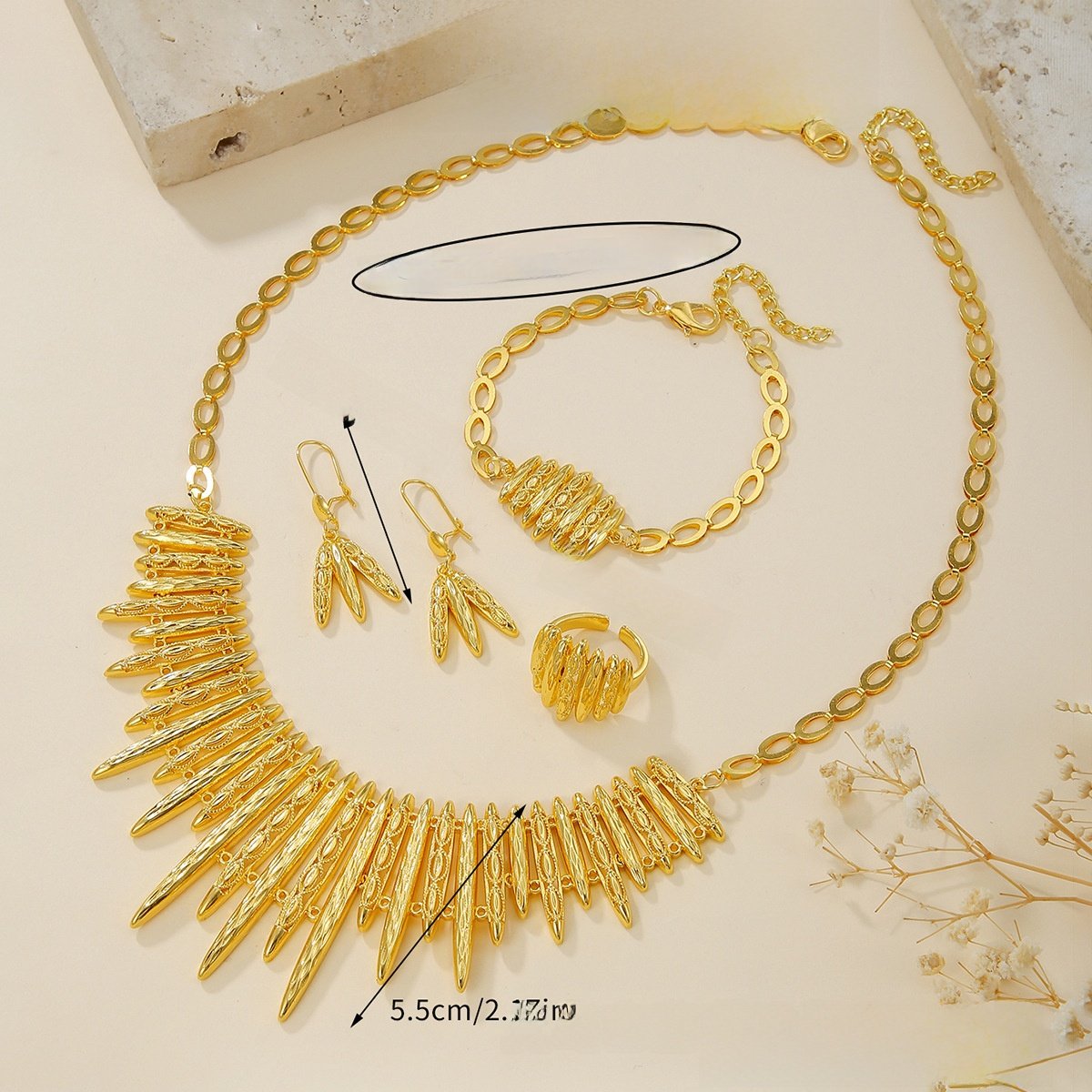 Gold plated Premium Luxury Jewelry: Necklaces, Earrings, Bracelets, and Rings - Image 4