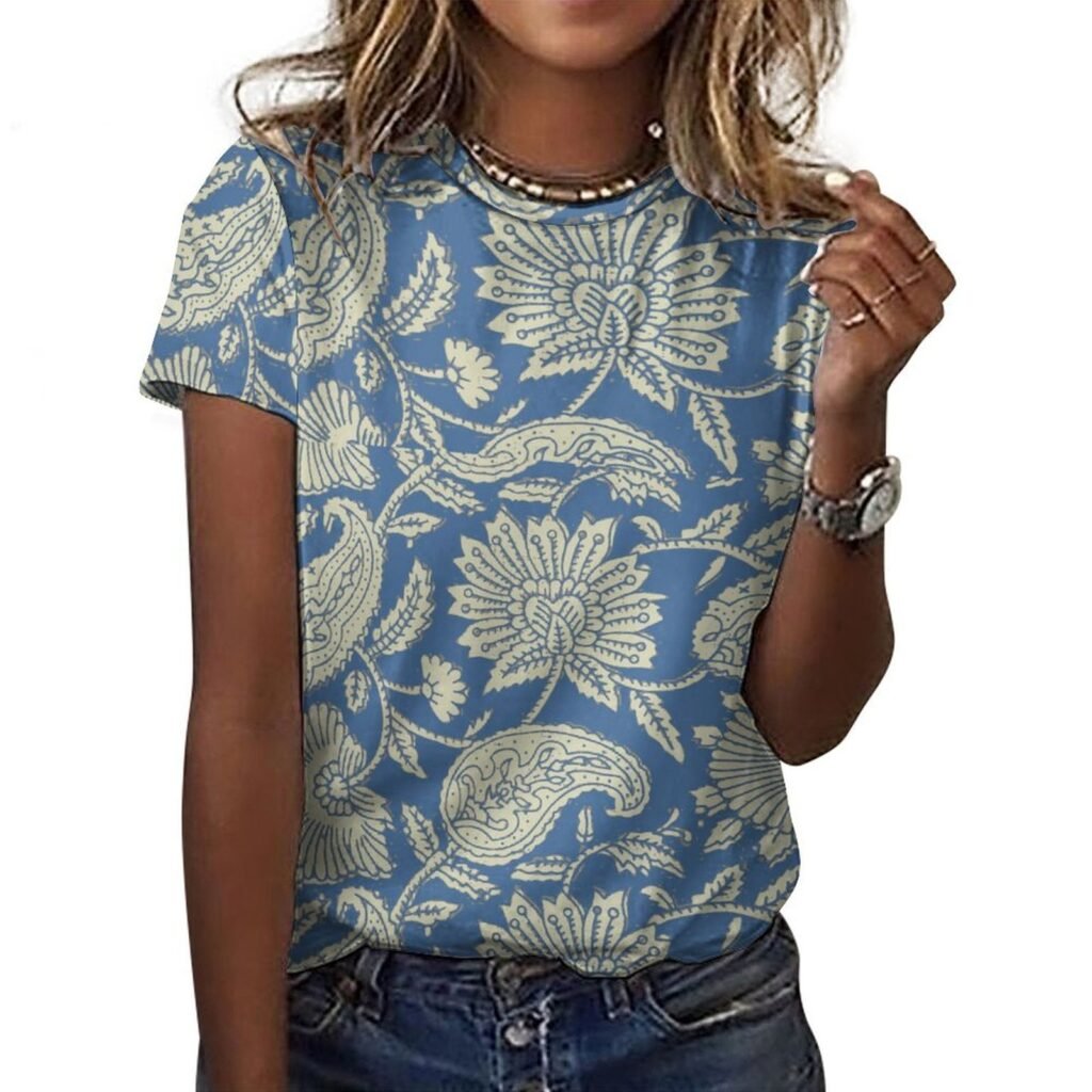 floral design tee All-Over Print Women's Cotton T-Shirt