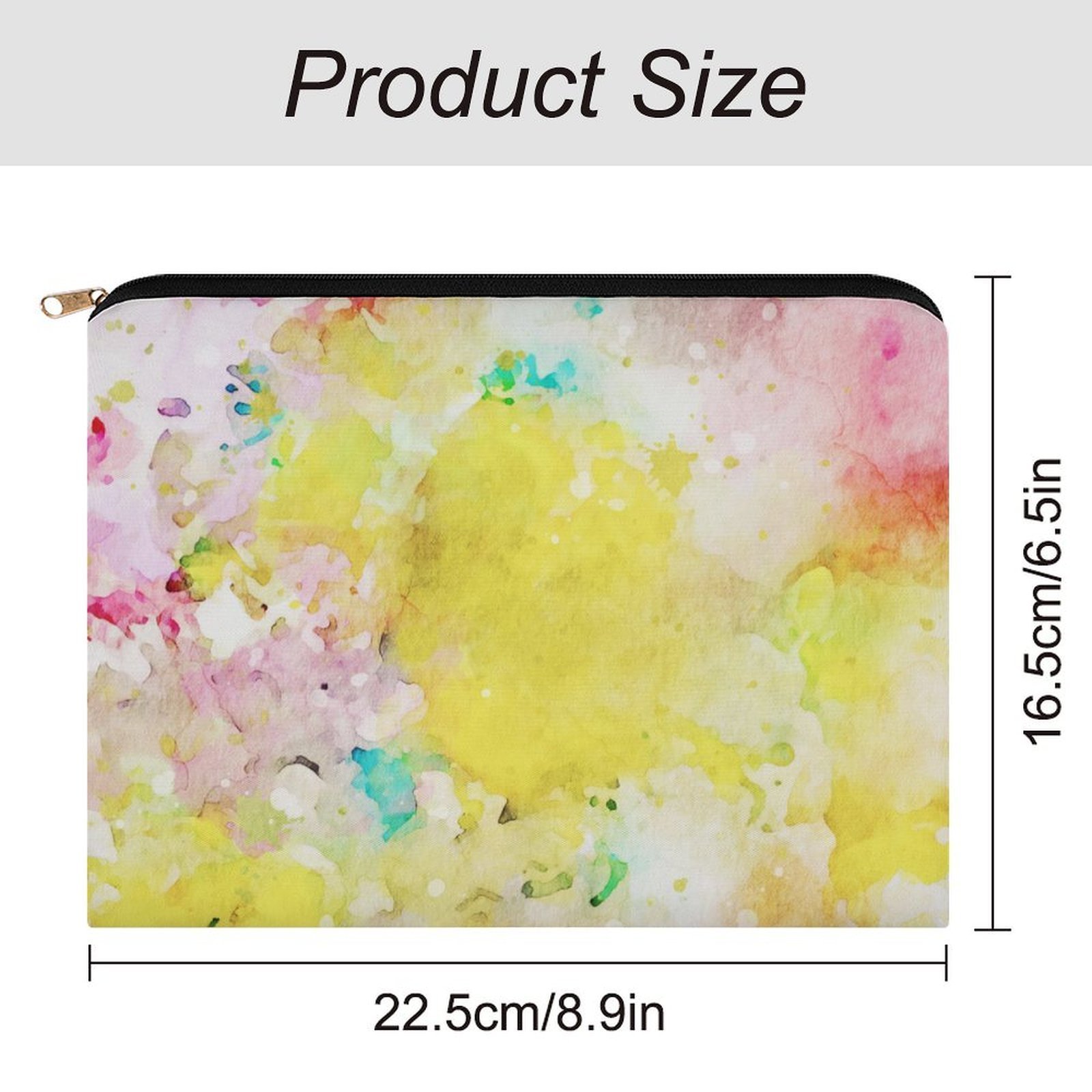 Big pouch floral abstract pattern 8.9"(L) × 6.5"(W) - Image 2