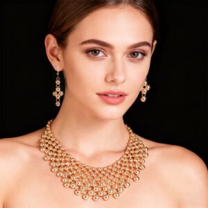 pure 24k gold plated  Necklace and Earrings set