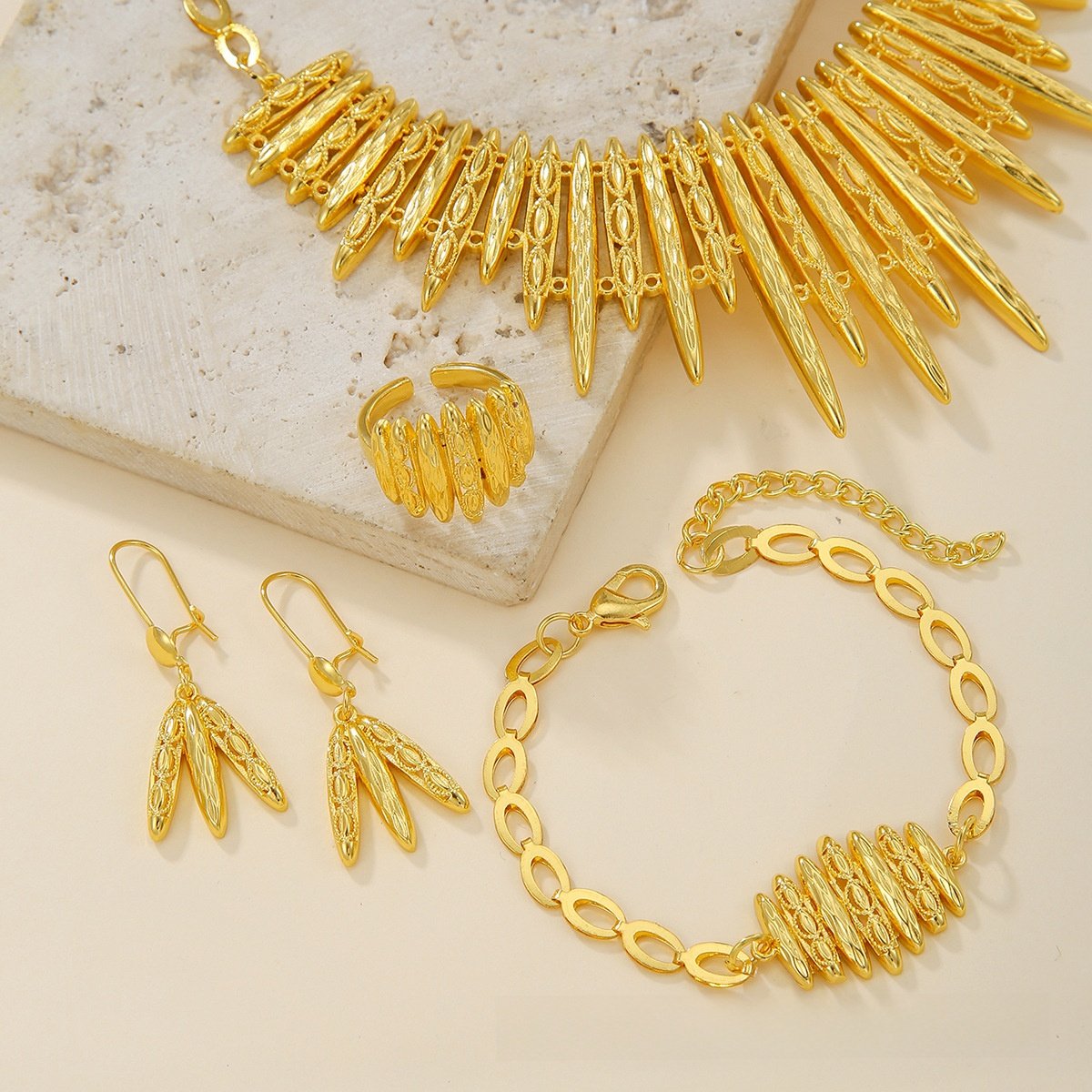 Gold plated Premium Luxury Jewelry: Necklaces, Earrings, Bracelets, and Rings - Image 2
